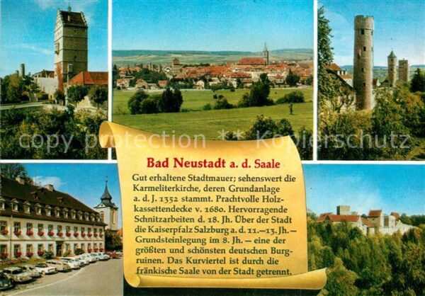 Bad Neustadt Stadtpanorama Kirche Kaiserpfalz Salzbu