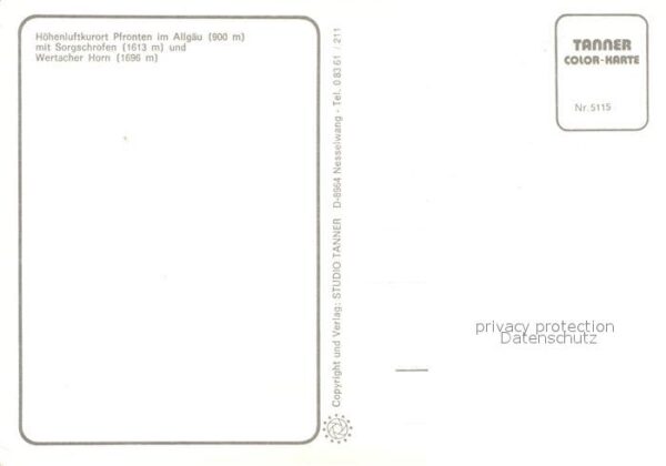 Pfronten Ortsansicht mit Kirche Sorgschrofen Wer – Bild 2