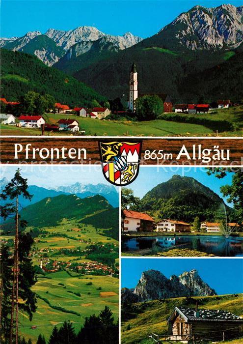 Pfronten Ortsansicht mit Kirche Allgäuer Alpen A