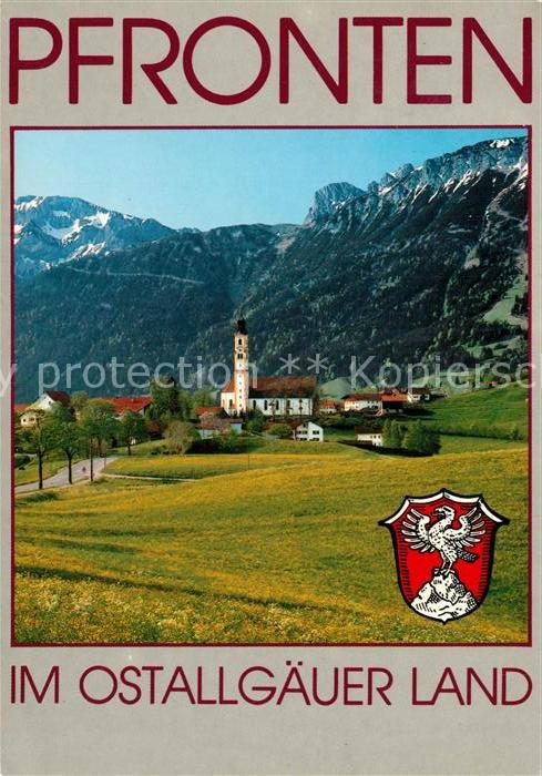 Pfronten Ortsansicht mit Kirche Ostallgäuer Land