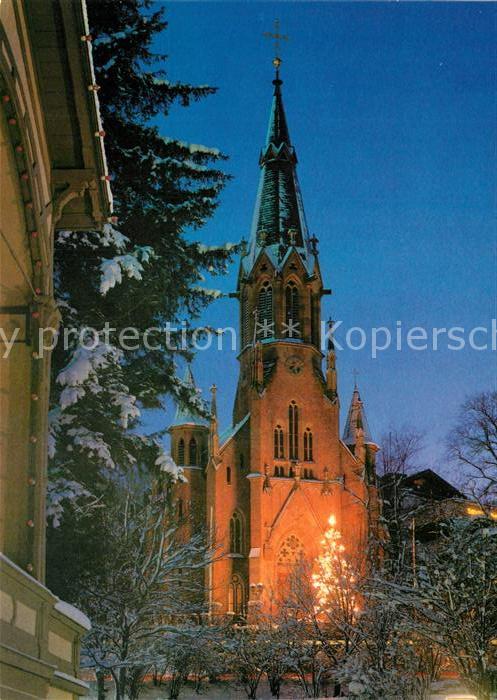 Bad Wildbad St Bonifatiuskirche zur Weihnachtszeit