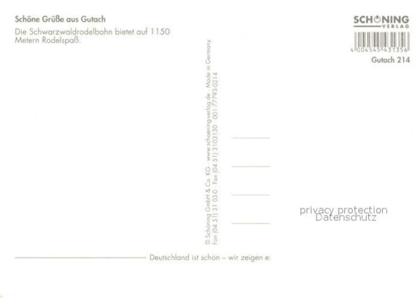 Gutach Schwarzwald Schwarzwald Rodelbahn Landschaftspanora – Bild 2