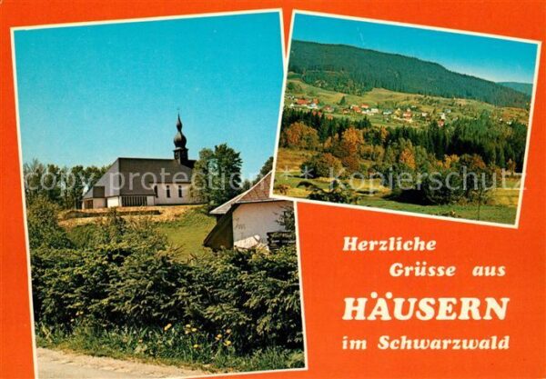 Haeusern Schwarzwald Kirche Landschaftspanorama Hochschwarzw