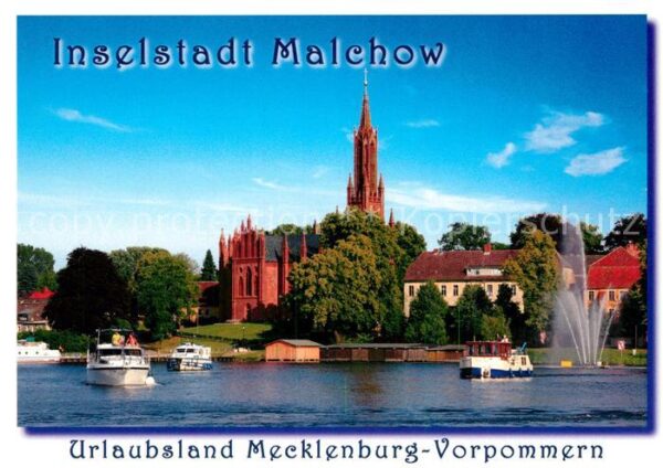 Malchow Blick übers Wasser zur Klosterkirche Me