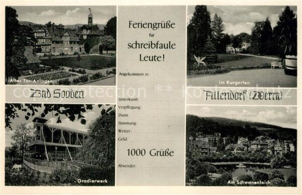 Bad Sooden-Allendorf Altes Tor-Anlagen Schwanenteich Gradier