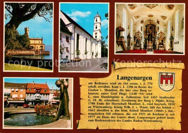 Langenargen Bodensee Schloss Montfort Marktbrunnen St. Marti