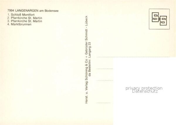 Langenargen Bodensee Schloss Montfort Marktbrunnen St. Marti – Bild 2