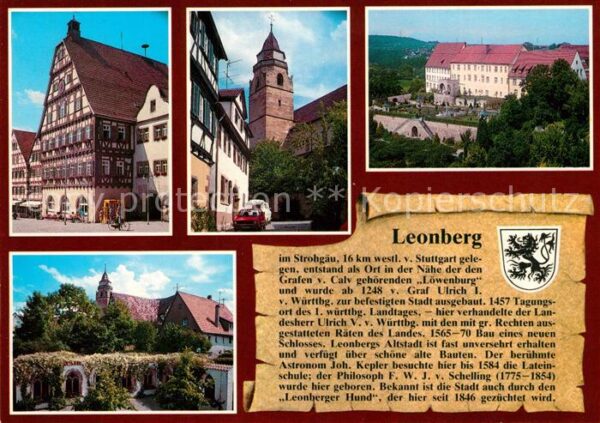 Leonberg Wuerttemberg Altes Rathaus Schloss Stadtkirche