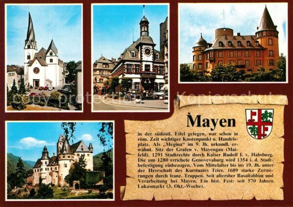 Mayen St. Clemenskirche Rathaus Genovevaburg