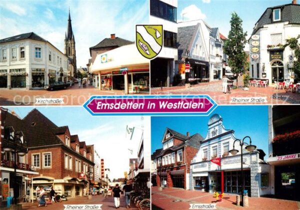 Emsdetten Kirchstrasse Rheiner Strasse Emsstrasse