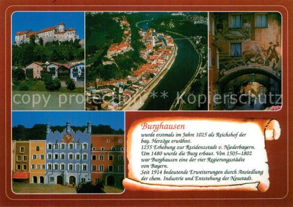 Burghausen Niederbayern Burg Fliegeraufnahme