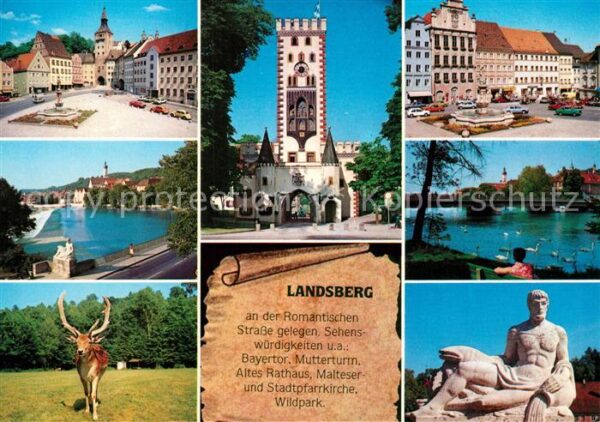 Landsberg Lech Mutterturm altes Rathaus Stadtpfarrkirc
