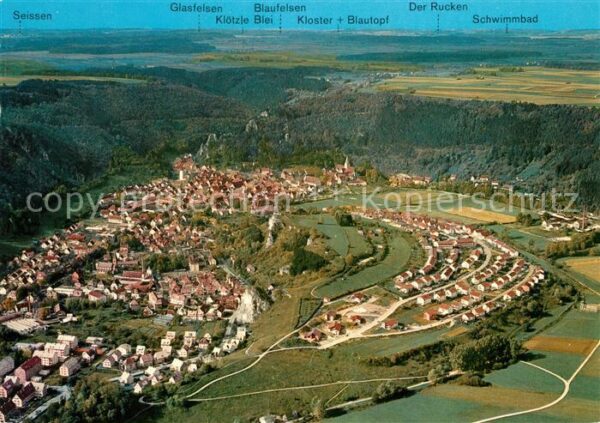 Blaubeuren Fliegeraufnahme Talkessellage Seissen R