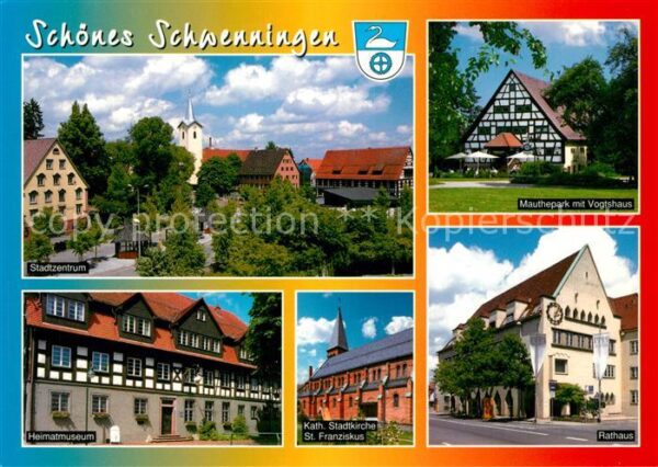 Schwenningen Neckar Mauthepark Rathaus katholische Stadtkir