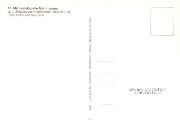 Seebach Ortenaukreis St. Michaelskapelle Mummelsee – Bild 2