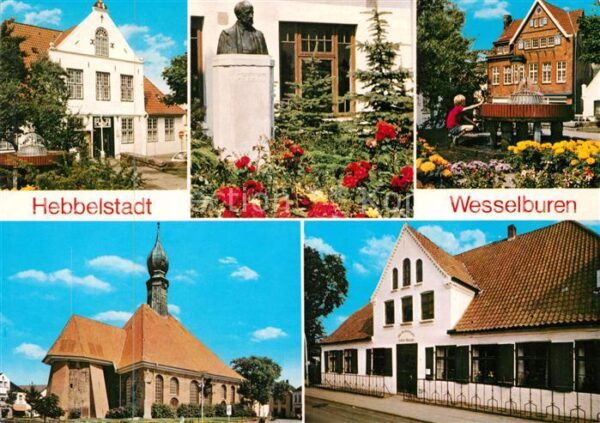 Wesselburen Hebbelhaus Hebbel Denkmal Brunnen Kirch