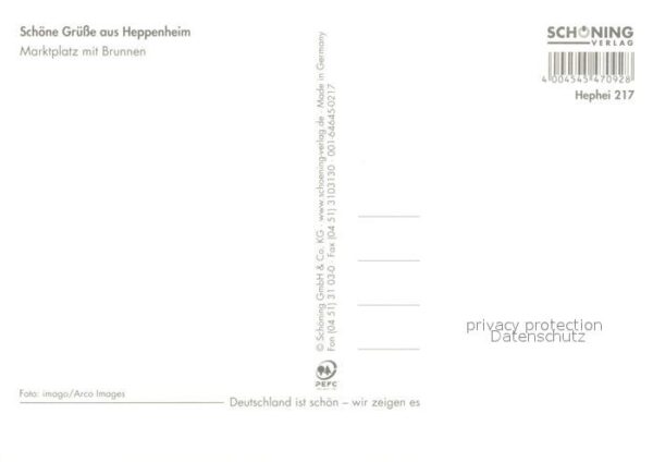 Heppenheim Bergstrasse Marktplatz mit Brunnen – Bild 2
