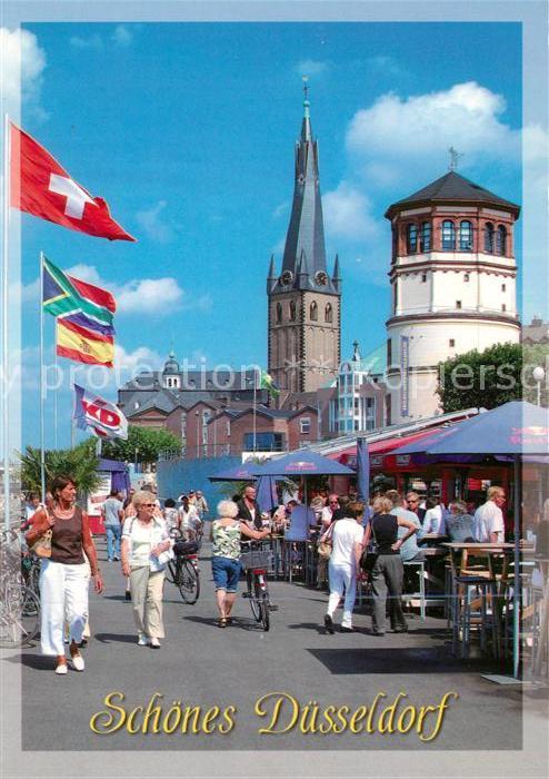 Duesseldorf Rheinuferpromenade Kirche