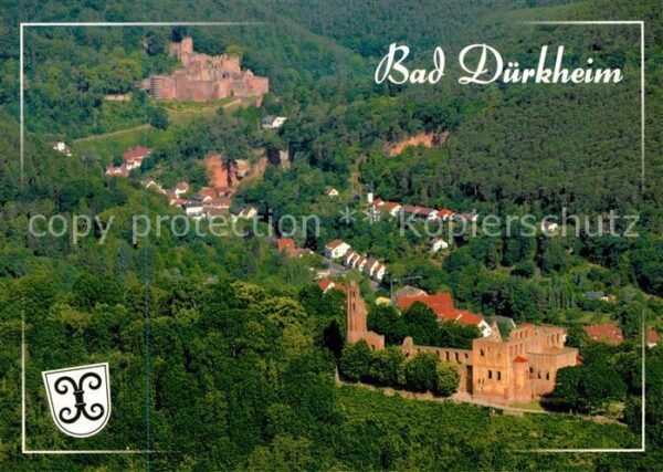 Bad Duerkheim Fliegeraufnahme mit Klosterruine Limbur