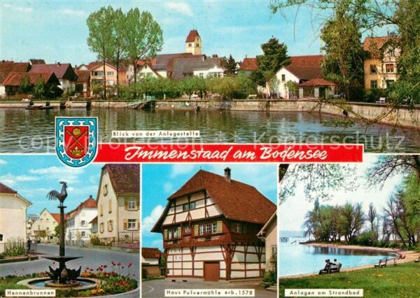 Immenstaad Bodensee Teilansicht Hennenbrunnen Haus Pulvermü