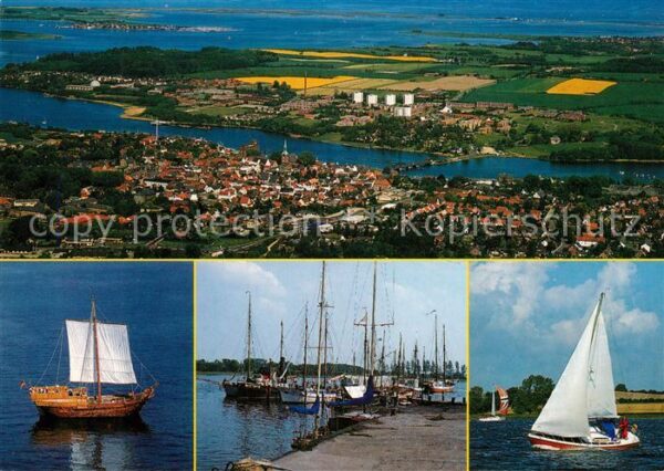 Kappeln Schlei Fliegeraufnahme Segelschiff Seglerhafen