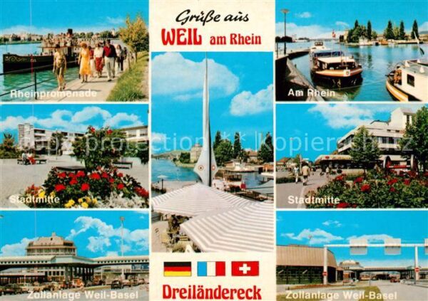 Weil am Rhein Rheinpromenade Stadtmitte Zollanlage We