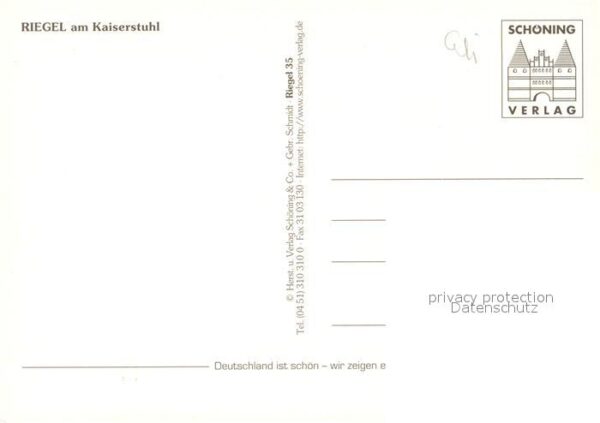 Riegel Kaiserstuhl Ortsmotive Kirche Bäckerei Brücke – Bild 2