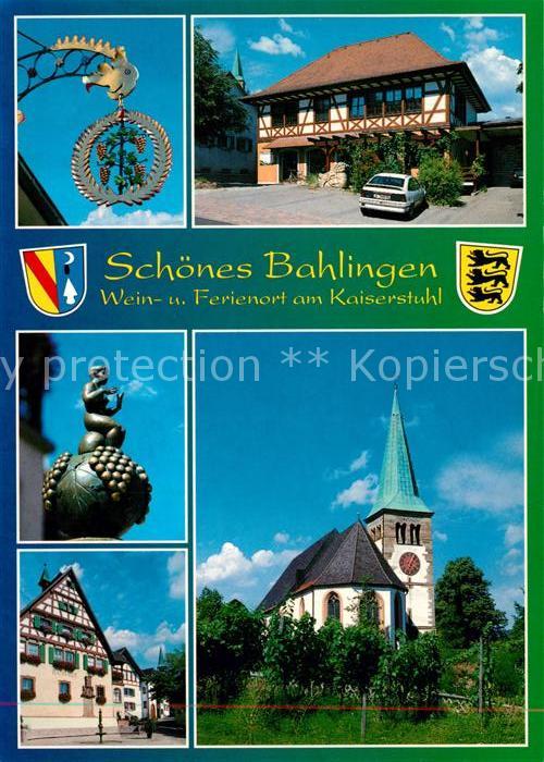 Bahlingen Wirtshausschild Fachwerkhaus Skulptur K