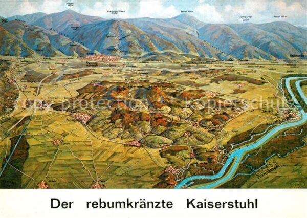 Kaiserstuhl Region Panoramakarte
