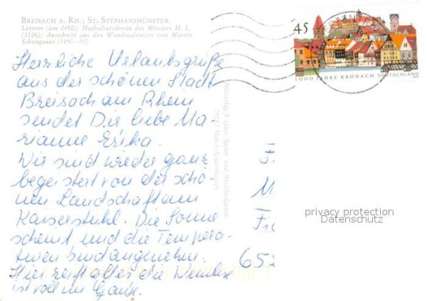 Breisach Rhein Stephansmünster Lettner Hochaltar Fresk – Bild 2
