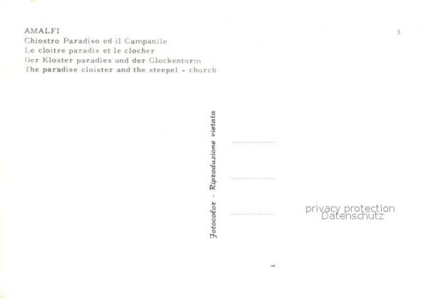 Amalfi Chiostro Paradiso ed il Campanile – Bild 2