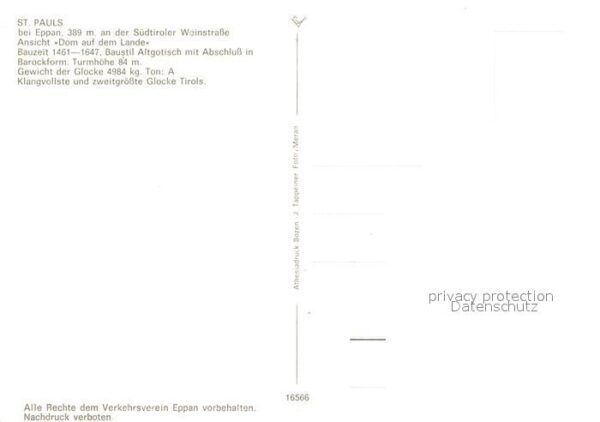 Eppan Suedtirol St Pauls Kirche Glockenturm – Bild 2