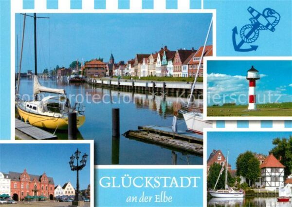 Glueckstadt Elbepartie Rathaus Leuchtturm