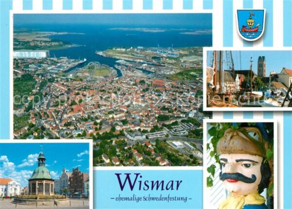 Wismar Mecklenburg Fliegeraufnahme Kapelle Hafenpartie Nus