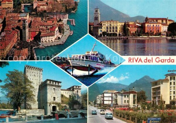Riva del Garda Teilansichten Schloss Strassenpartie Ya