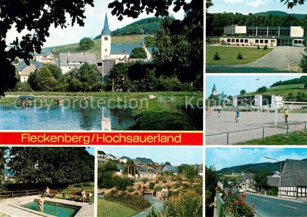 Fleckenberg Kirche Sportplatz Halle Wassertreten Pa