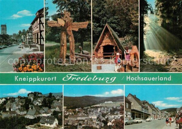 Fredeburg Schmallenberg Strassenpartien Wegweiser Stadtblick Pa
