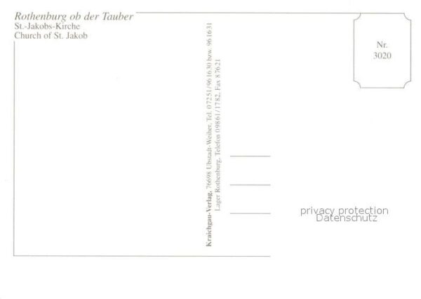Rothenburg Tauber St Jakobs Kirche – Bild 2