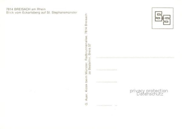 Breisach Rhein Blick vom Stephansmünster vom Eckartsbe – Bild 2