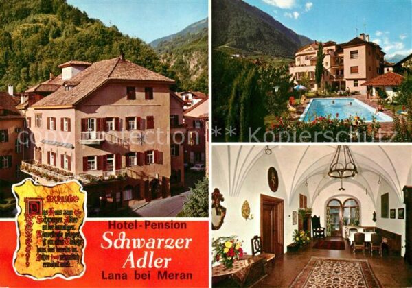 Lana Meran Hotel Pension Schwarzer Adler Foyer Sch