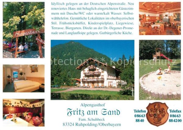 Ruhpolding Alpengasthof Fritz am Sand Biergarten Z