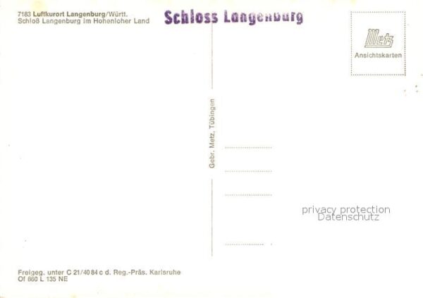 Langenburg Wuerttemberg Schloss Langenburg Fliegeraufnahme – Bild 2