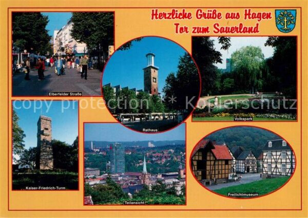 Hagen Westfalen Elberfelder Strasse Rathaus Volkspark K