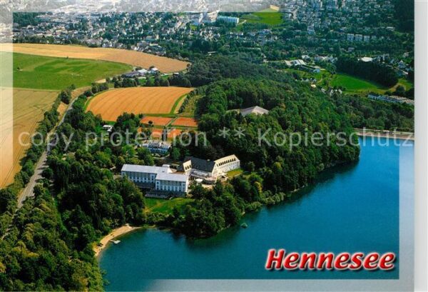 Meschede Blick von der Henn zur Stadt Fliegerauf