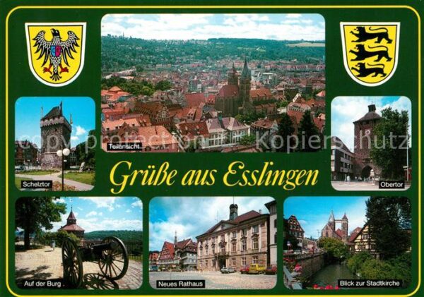 Esslingen Neckar Schelztor Stadtblick Obertor Auf der Bu