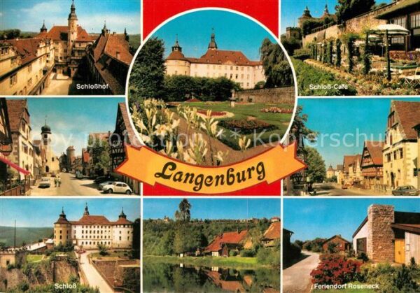 Langenburg Wuerttemberg Schlosshof Schloss Schlosscafe Feriendo