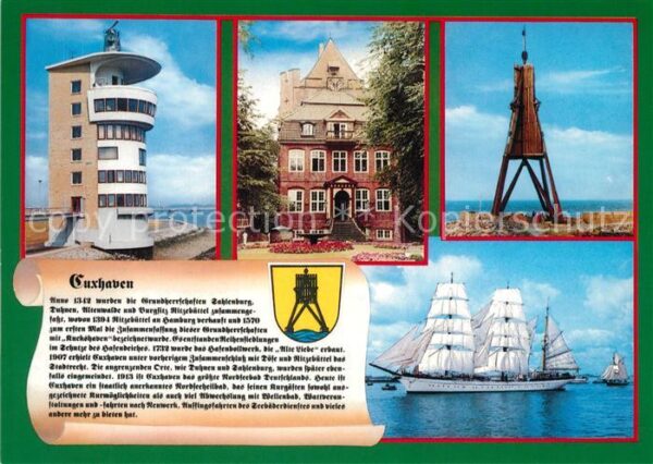 Cuxhaven Nordseebad Rundturm Rathaus Alte Liebe Dreimaster