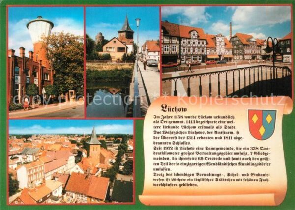 Luechow Lauenburg Amtsturm Brücke Marktplatz Stadtansicht