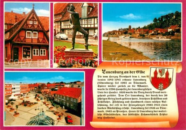 Lauenburg Elbe Fachwerkhaus Plastik Elbepartie Marktpl