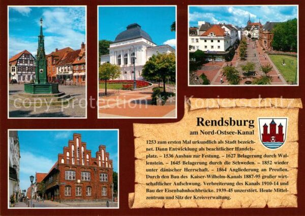 Rendsburg Markt Brunnen Park Rathaus